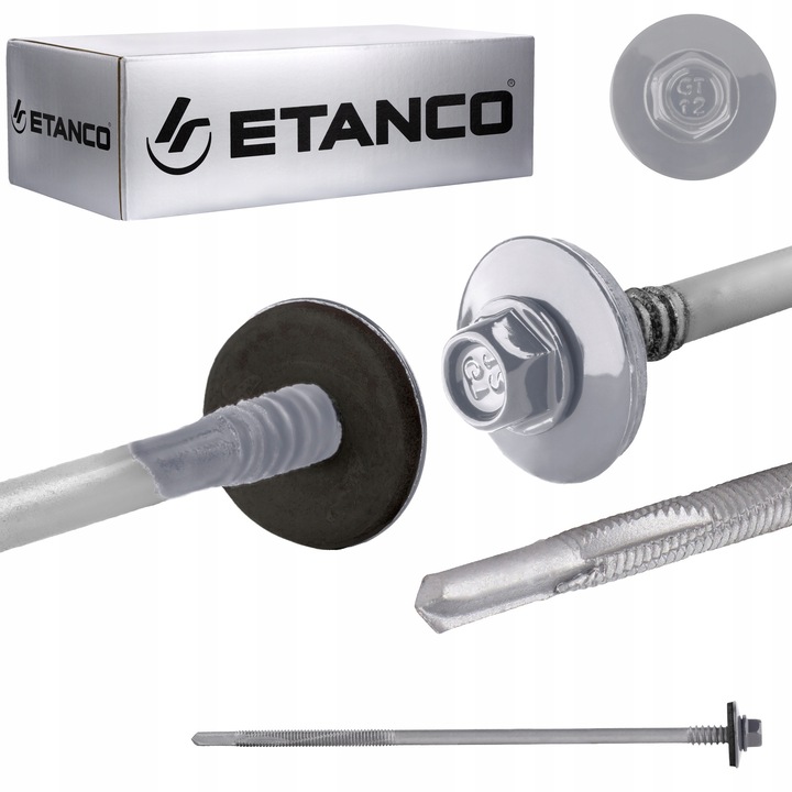 Suruburi pentru placi sandwich 175 mm RAL 9006 set 100 bucati