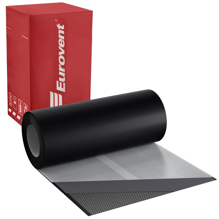 Banda de cos de fum, Eurovent FLEX EPDM 300mm x 5m, neagra, rezistenta la apa si UV