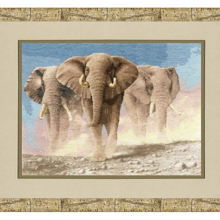 Golden Fleece keresztszemes hímzőkészlet "Afrika szíve" 41x28.5 cm