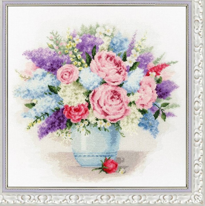 Set de brodat in cruciulita Golden Fleece "Visuri de liliac" 30.5x31.5 cm