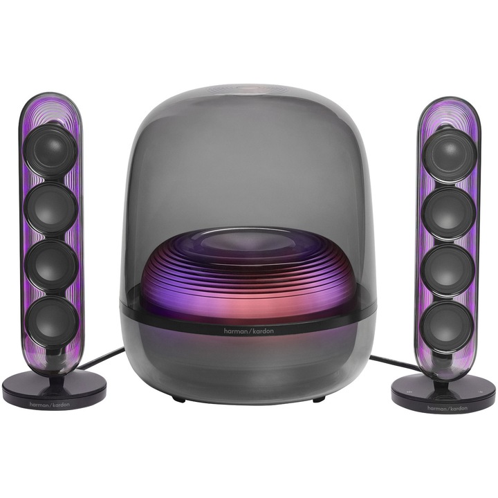 Аудио система 2.1 Harman Kardon Soundsticks 5, 190W, Bluetooth, HDMI ARC, Auracast, Черен