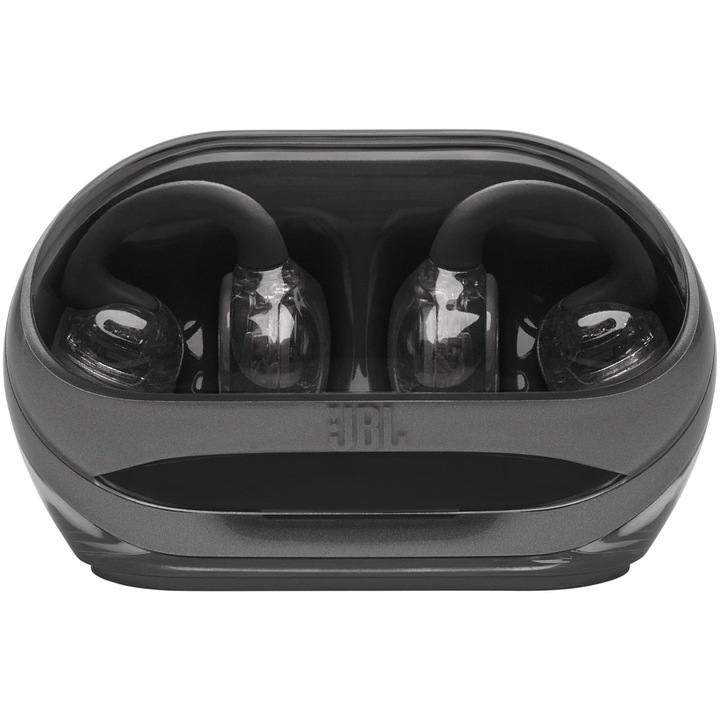 Слушалки Open-Ear JBL Soundgear Clips, True Wireless, Bluetooth, 4 микрофона, Multipoint, Автономия 32 часа, IP54, Черен