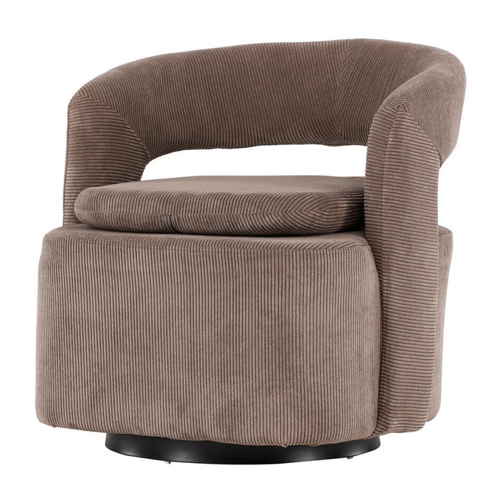 Furnlux Laurel fotel, barna Manchester, 69cm, modern design, kényelmes