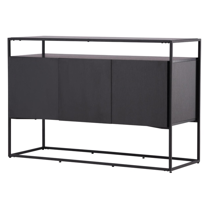 Comoda Kingsport, Furnlux, 120cm, neagra