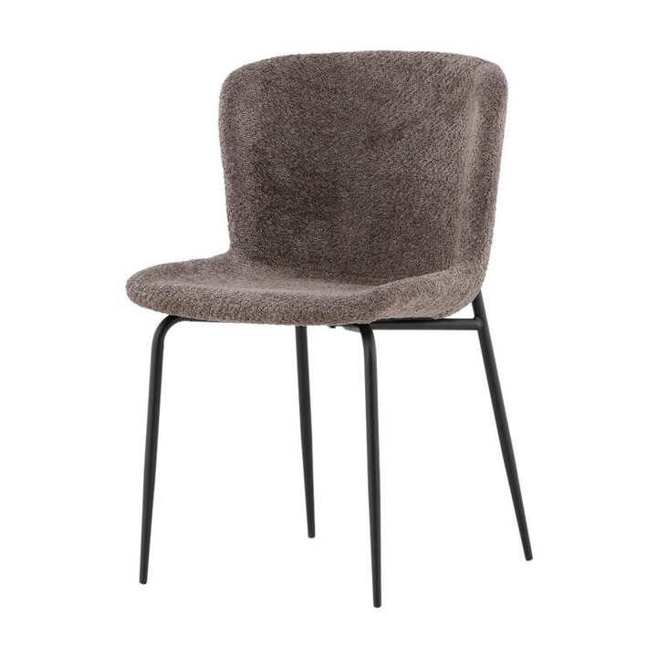 Furnlux Modesto étkezőszék, szürke, fekete lábak, 48cm