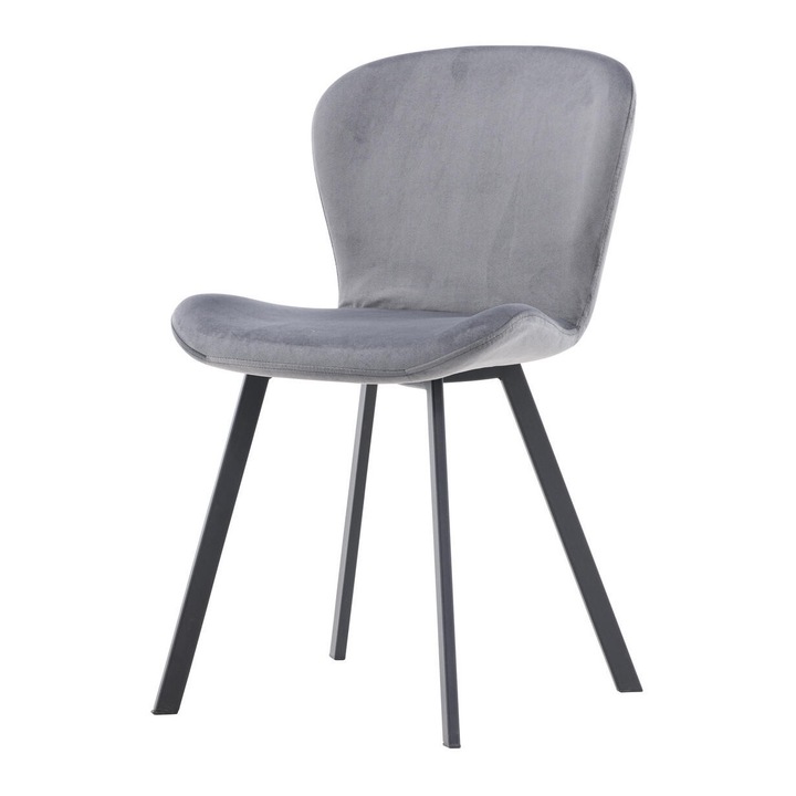 Furnlux Lilja étkezőszék, szürke és fekete, 48cm