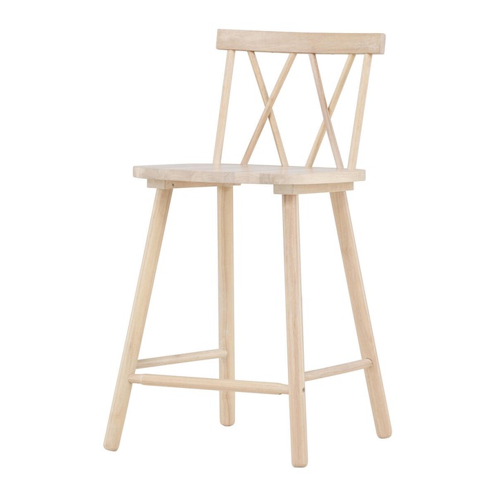 Scaun bar Mollostrom, Furnlux, alb, 43 cm