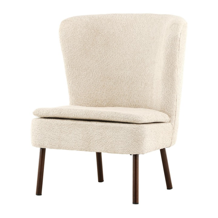 Fotoliu Furnlux Hallso, bej/maro, 66cm, design confortabil