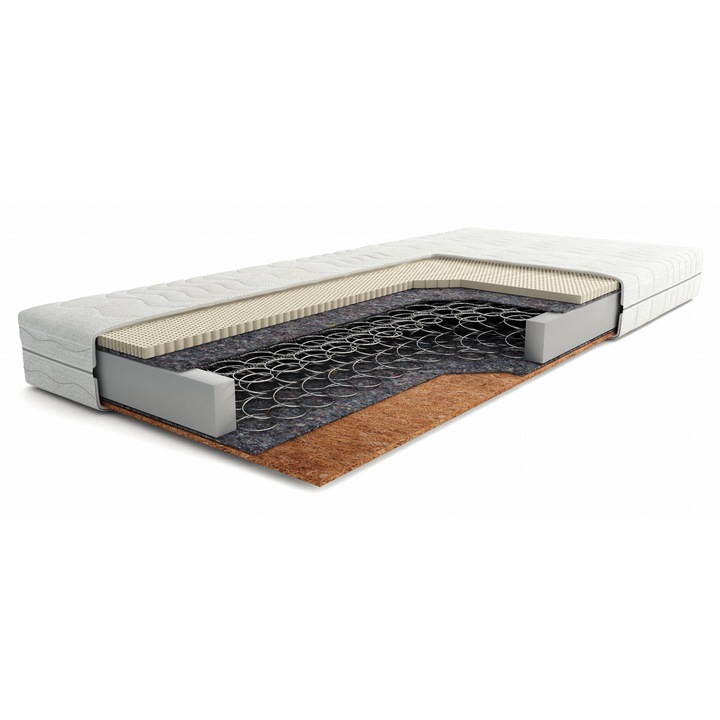 Матрак с пружини Furnlux ASTI бял 90x190см, средно-твърд, антиалергичен, за юноши