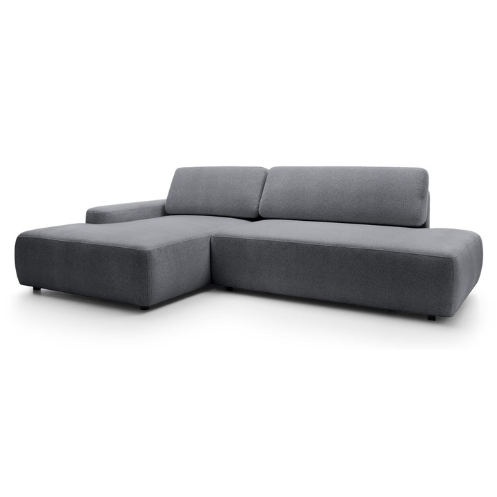 Canapea coltar Furnlux, gri, zona de dormit extensibila, 276x164cm