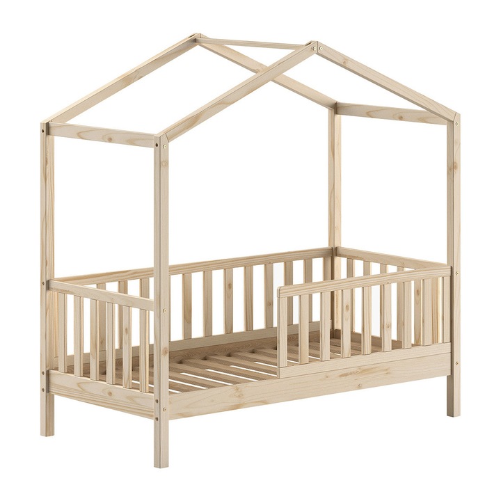 Детско легло Furnlux, 70x140см, с предпазни парапети