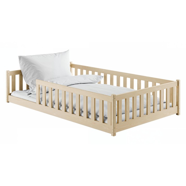 Детско легло OTIS, Furnlux, 140x200см, естествена борова дървесина