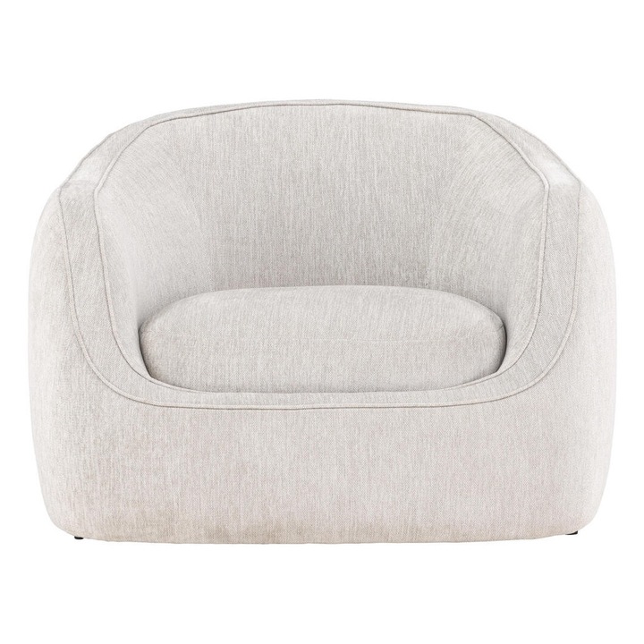 Fotoliu Furnlux Elio gri 108cm, modern design, rotunjite forme