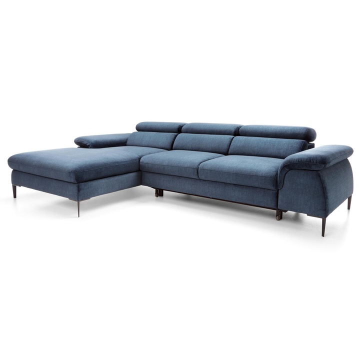 Canapea coltar, Furnlux, Blues, albastru, 288 x 182 cm, 4-5 locuri