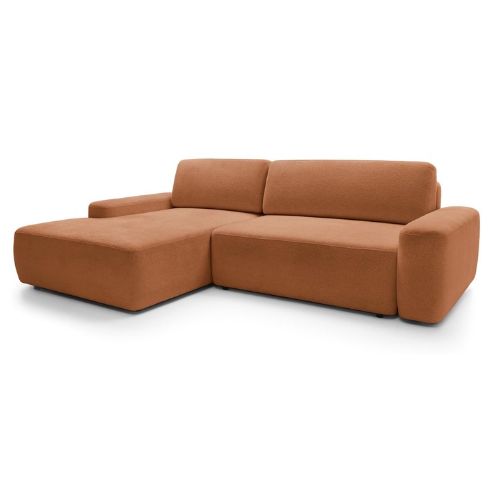 Canapea coltar Furnlux Bouli, 264x162cm, zona de dormit extensibila, pentru 4-5 persoane