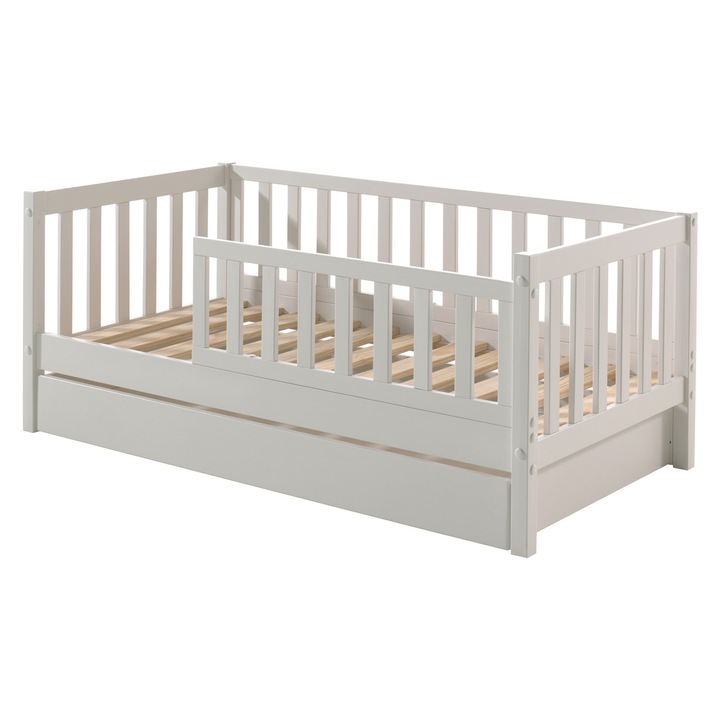 Детско легло Furnlux, бяло, 70x140 см, чекмедже за съхранение