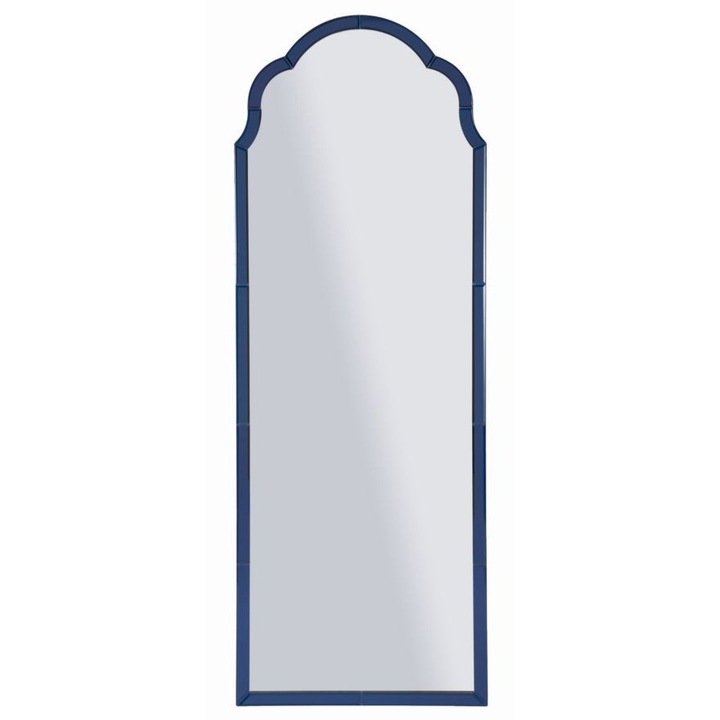 Mauro Ferretti Tangier kék fali tükör 55 cm, elegáns design, hosszúkás forma