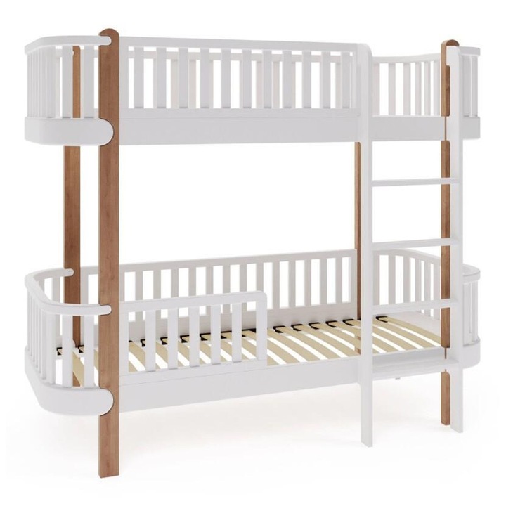 Pat etajat Furnlux, Etude, bej si alb 80x190cm