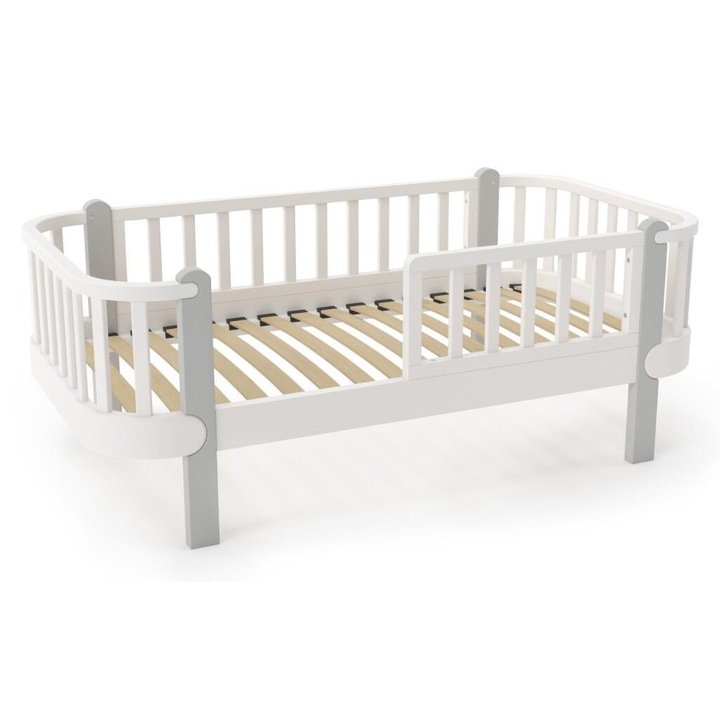 Детско легло Furnlux Etude, 80x160cm, бежово, заоблени страни