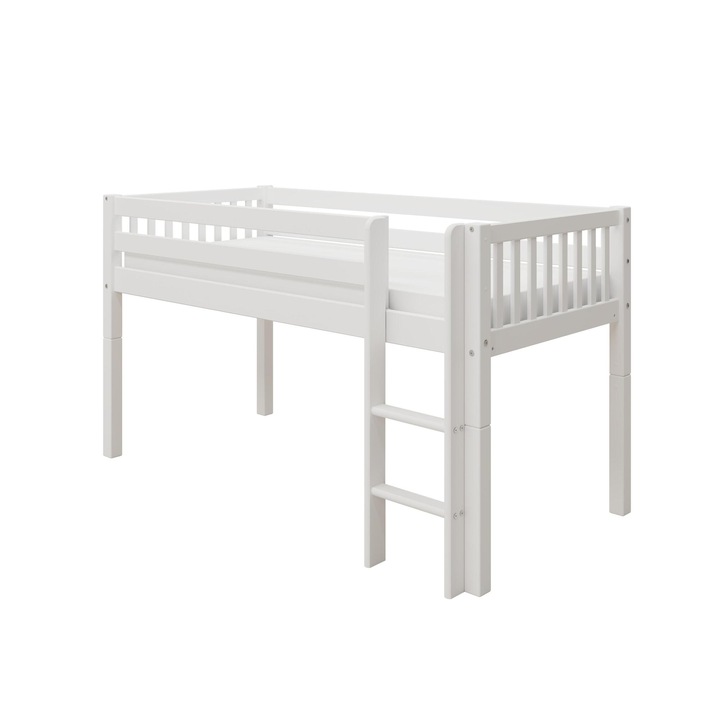 Pat loft Furnlux, lemn, 90x200cm, alb