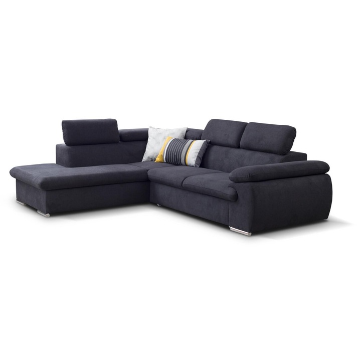 Canapea coltar, Furnlux, 271 cm, negru