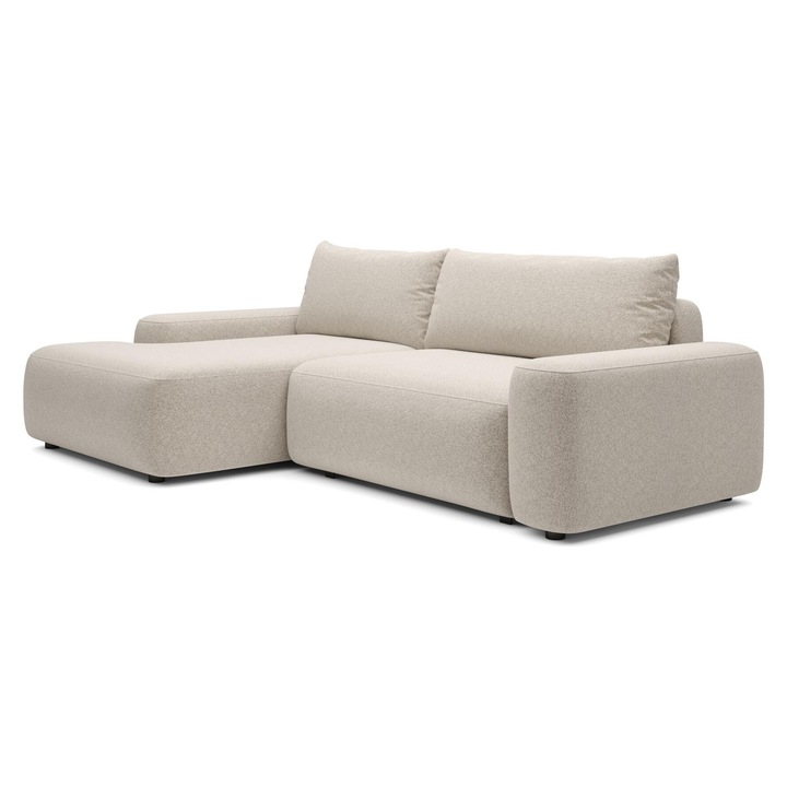 Canapea coltar, Furnlux, zona de dormit extensibila, bej