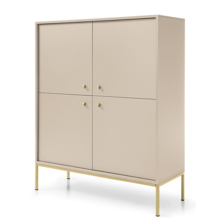 Comoda Furnlux, 104 cm, 8 compartimente, design dreptunghiular