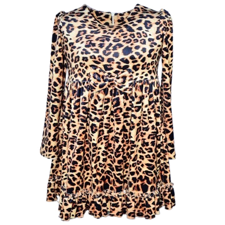 Rochie cu maneca lunga, din catifea, pentru fete, Catherine R0311M6, Multicolor 124664