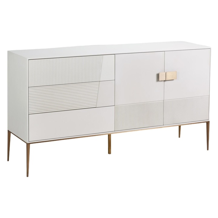 Comoda Stilig, Furnlux, alb, 160x40x86cm