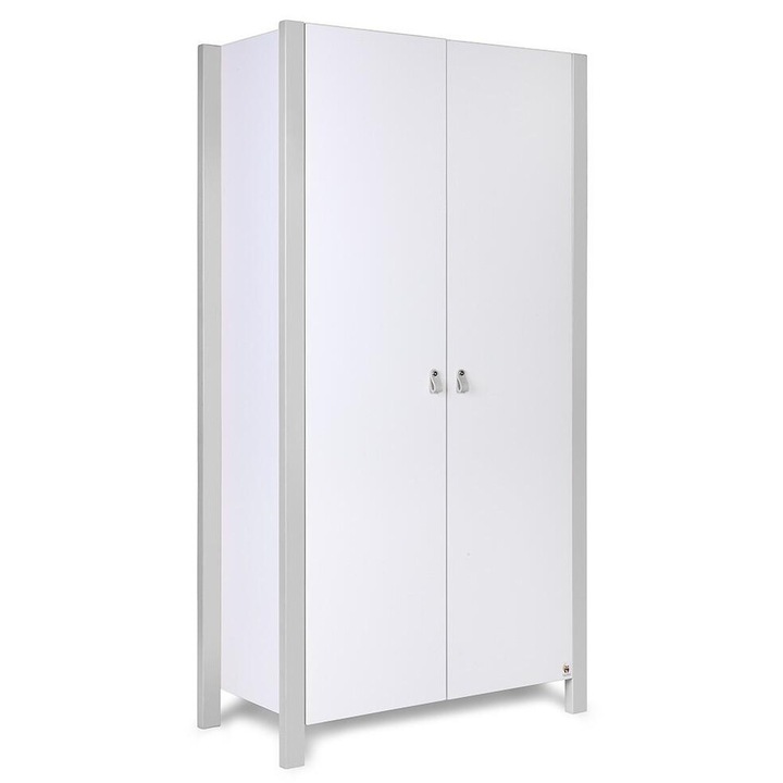 Детски гардероб Етюд, Furnlux, 2 врати, 3 чекмеджета, сив, 96 см