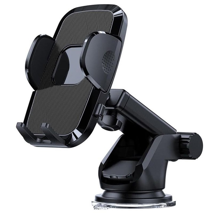 Suport auto pentru telefon Mozeeda, reglabil 360 grade, negru, silicon