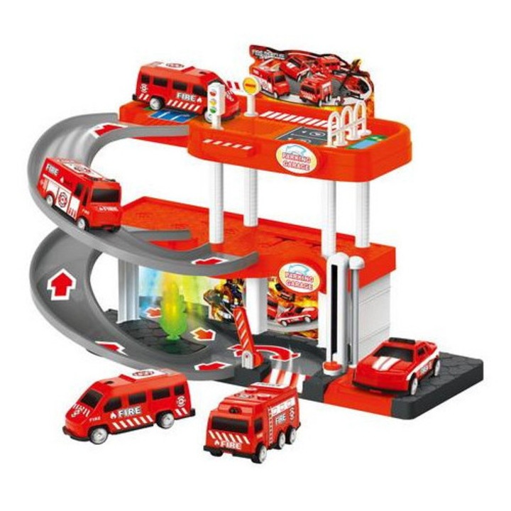 Set de joacă parcare multietajată, Selgot, dimensiune 24x38x22.5cm, efecte de lumina și sunet