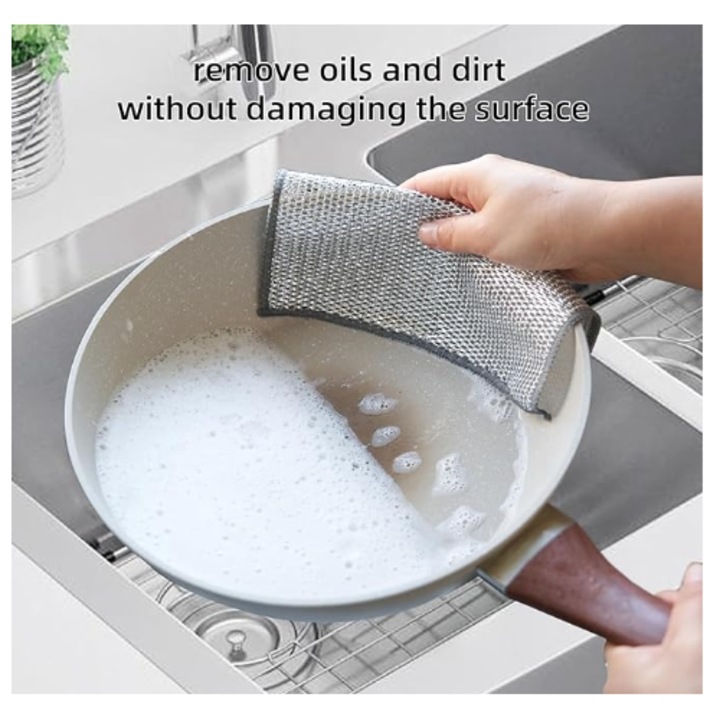 Set Lavete din microfibra Lily, 10 bucati, multicolor, 20x20cm