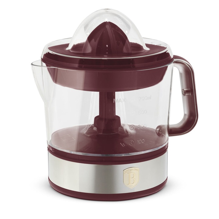 Storcător electric de citrice Berlinger Haus Leonardo, 40W, burgundy, 0.7L