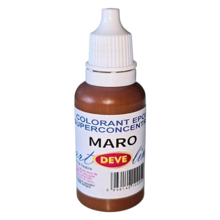 Colorant superconcentrat Maro 20ml pentru rasina epoxidica, art line DEVE, pigment lichid