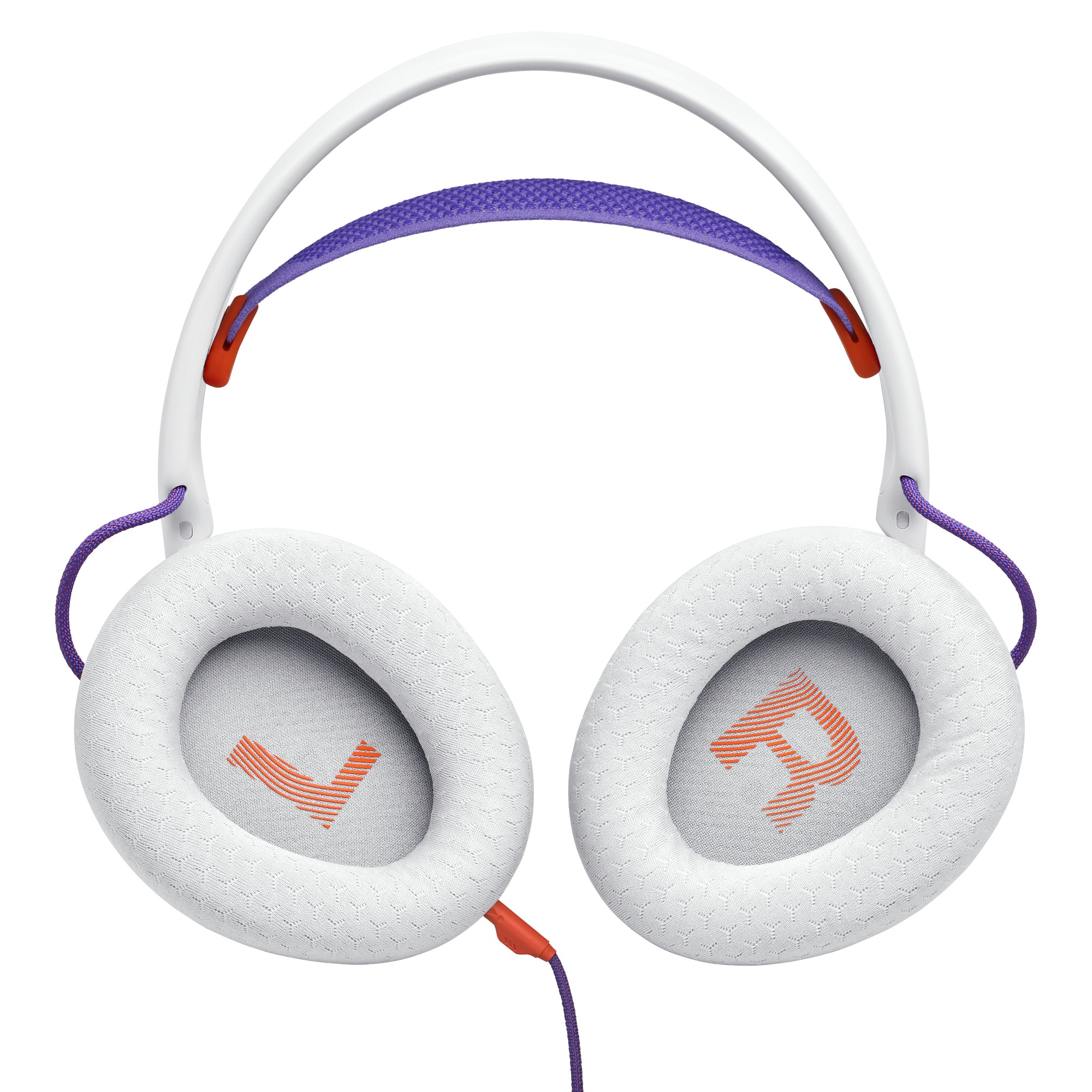 Casti gaming JBL Quantum 250, cu fir, sunet spatial, alb, 50mm