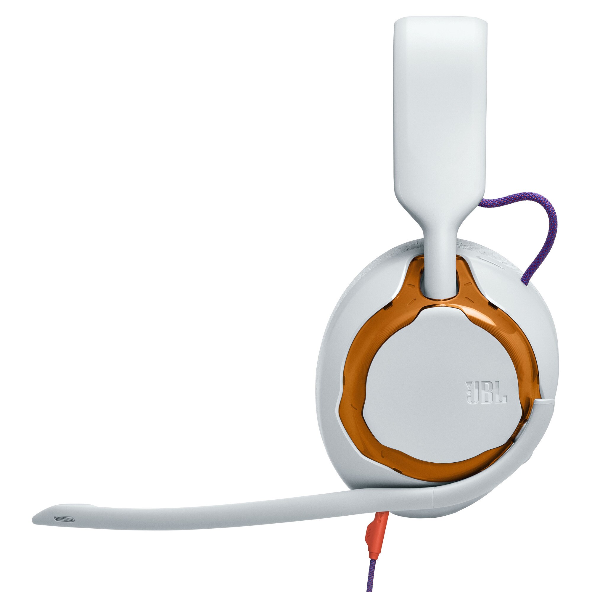 Casti gaming JBL Quantum 250, cu fir, sunet spatial, alb, 50mm