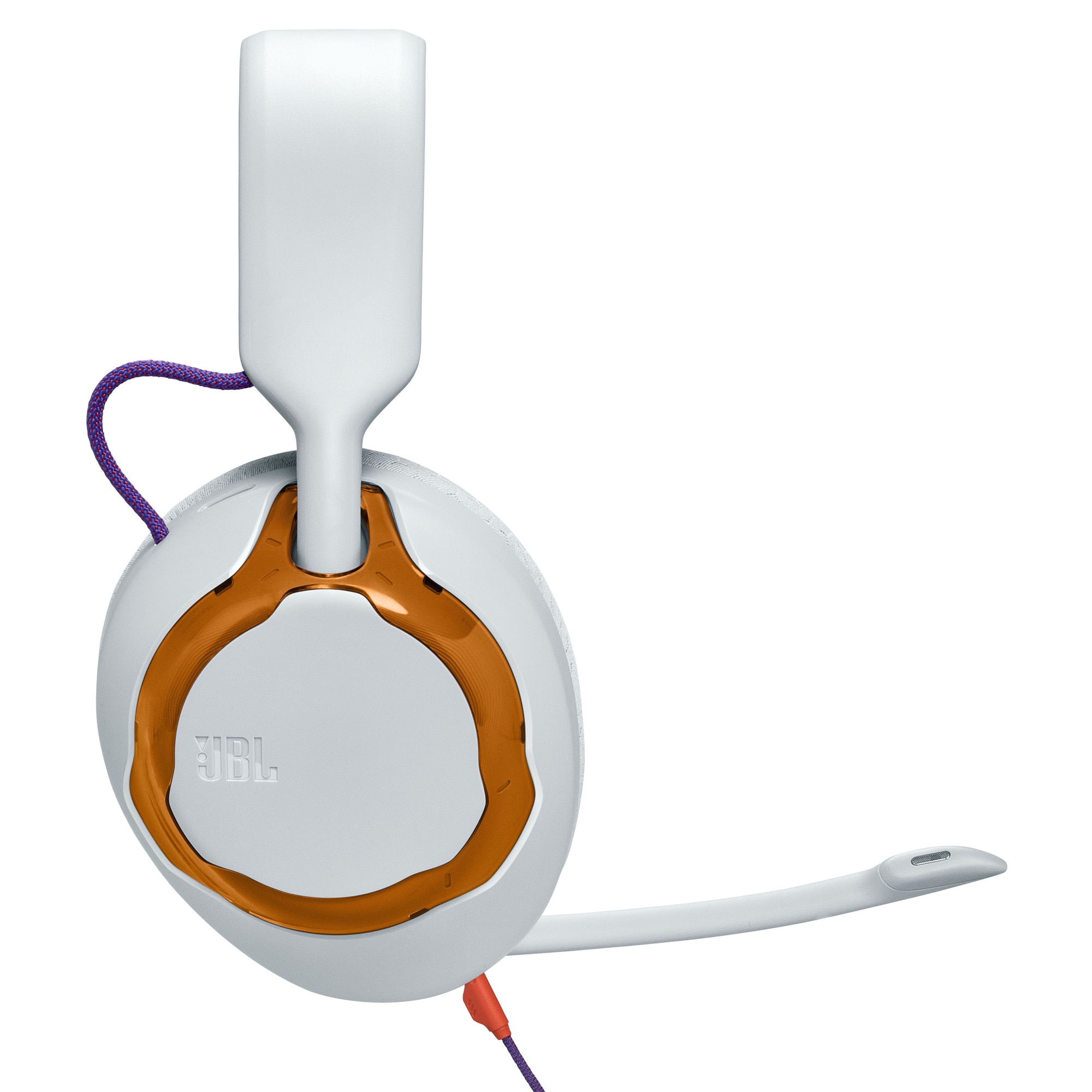 Casti gaming JBL Quantum 250, cu fir, sunet spatial, alb, 50mm