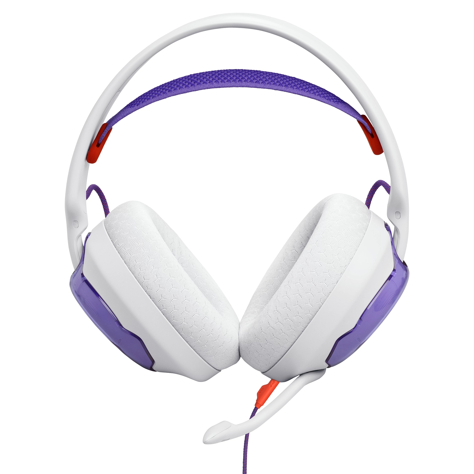 Casti gaming JBL Quantum 250, cu fir, sunet spatial, alb, 50mm