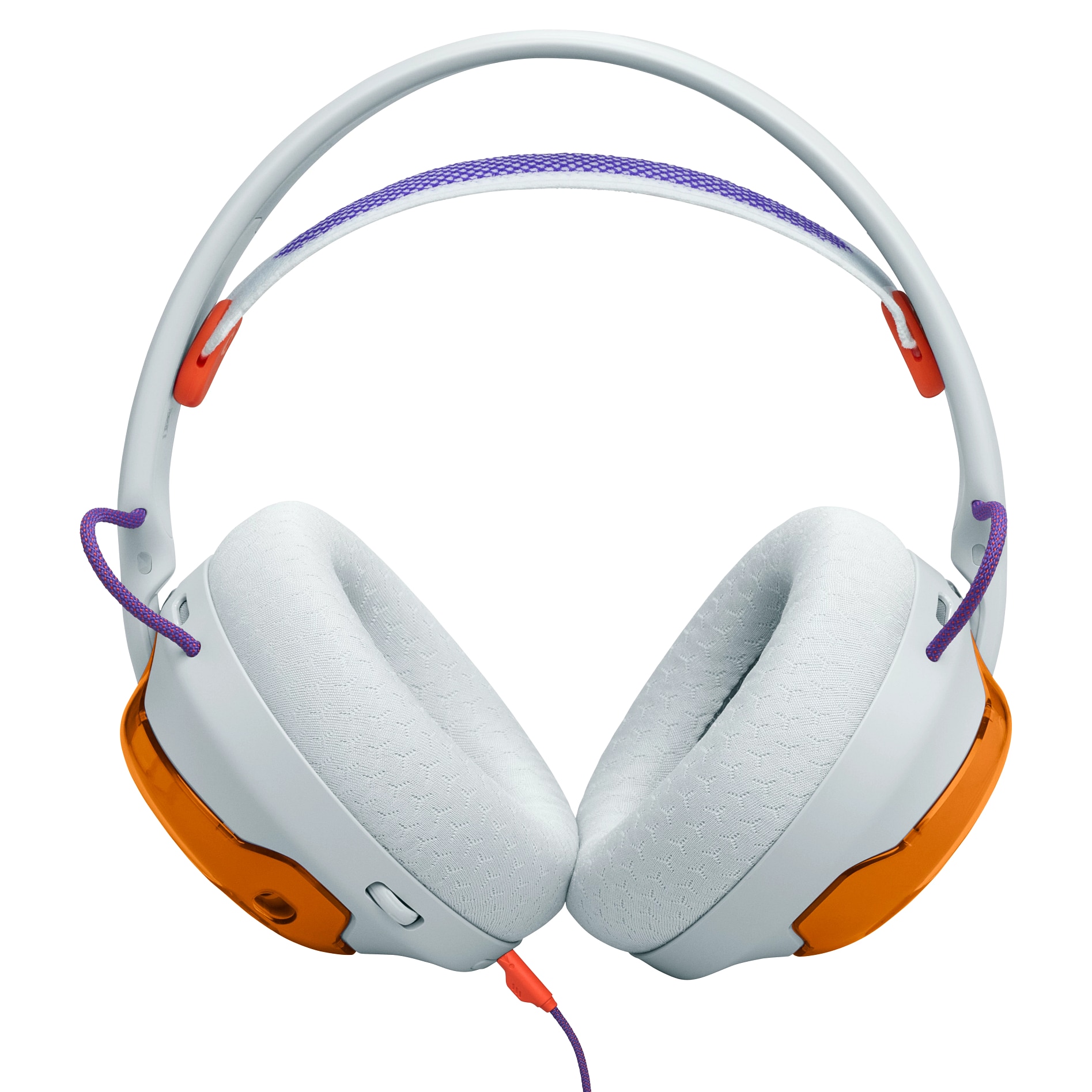 Casti gaming JBL Quantum 250, cu fir, sunet spatial, alb, 50mm