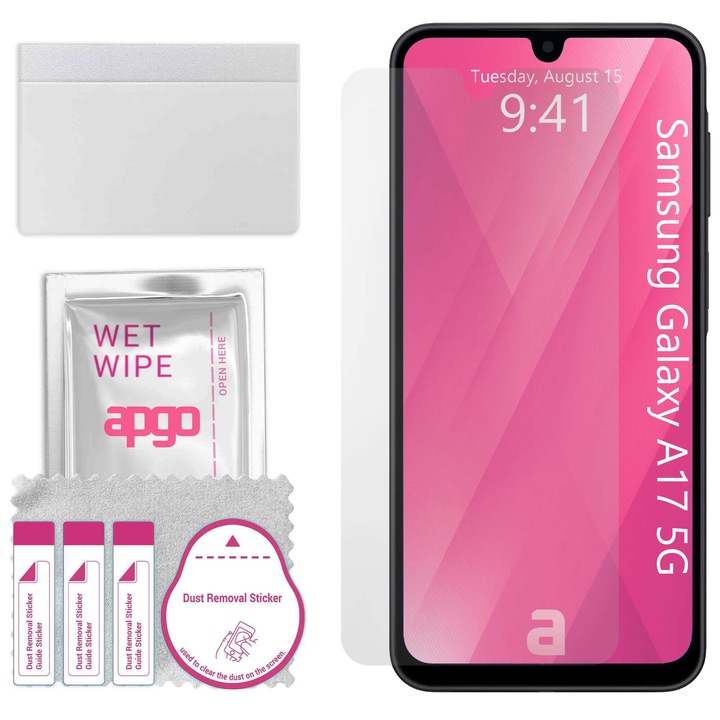 Folie de protectie apgo pentru Samsung Galaxy A17 5G – afisare completa, lucioasa, hidrogel, full glue, 5D