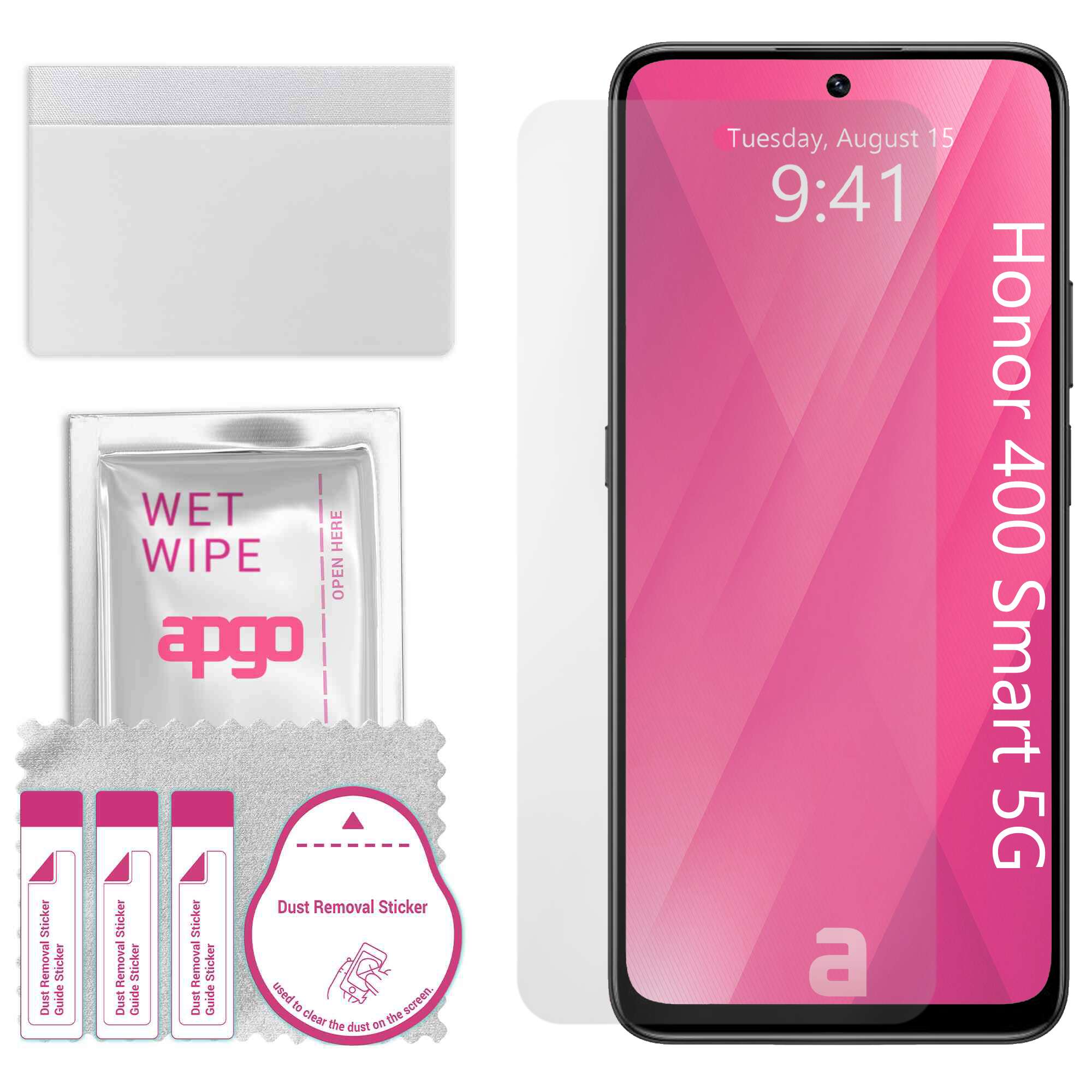 Folie de protectie apgo pentru Honor 400 Smart 5G – afisare completa, lucioasa, hidrogel, full glue, 5D