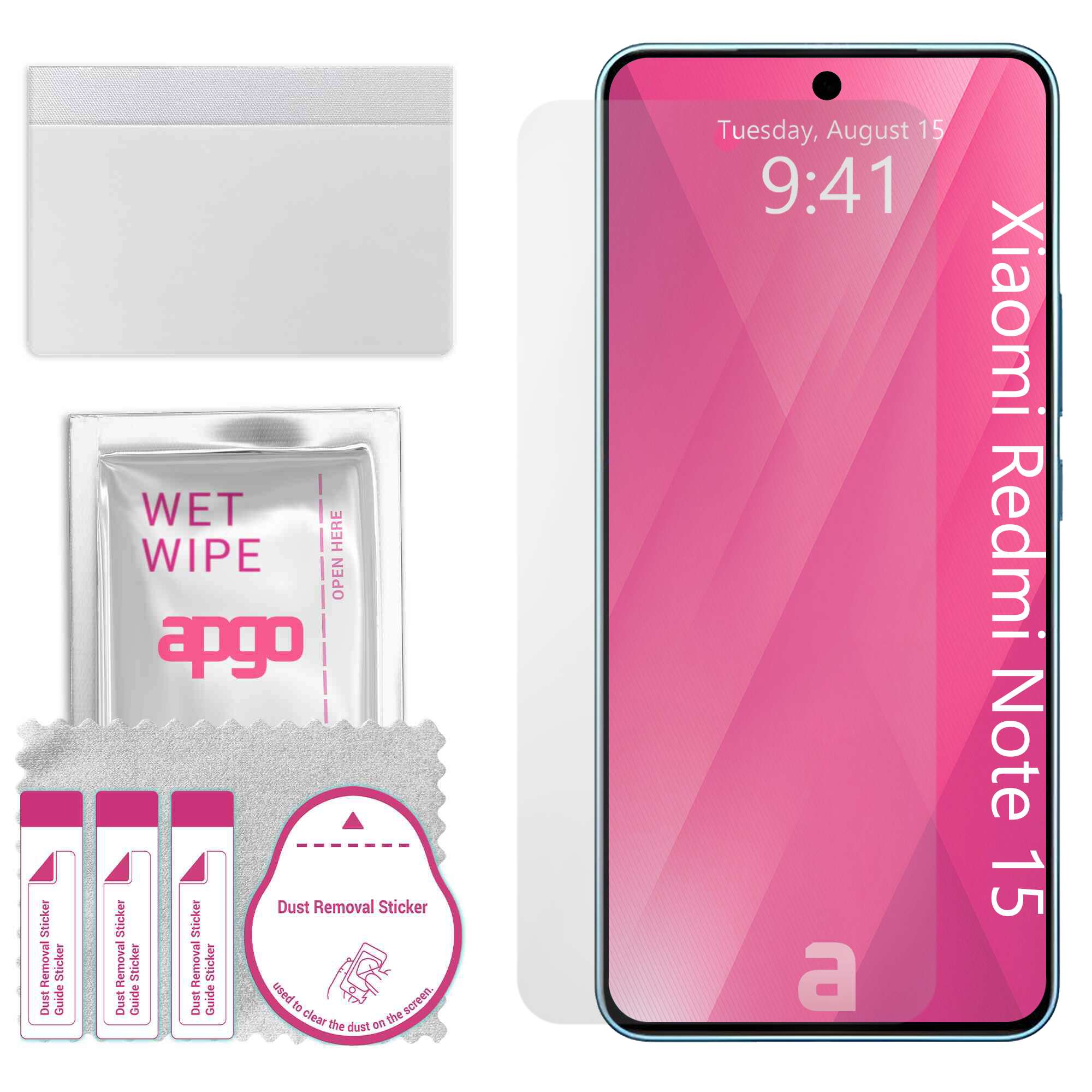 Folie de protectie apgo pentru Xiaomi Redmi Note 15 – afisare completa, lucioasa, hidrogel, full glue, 5D