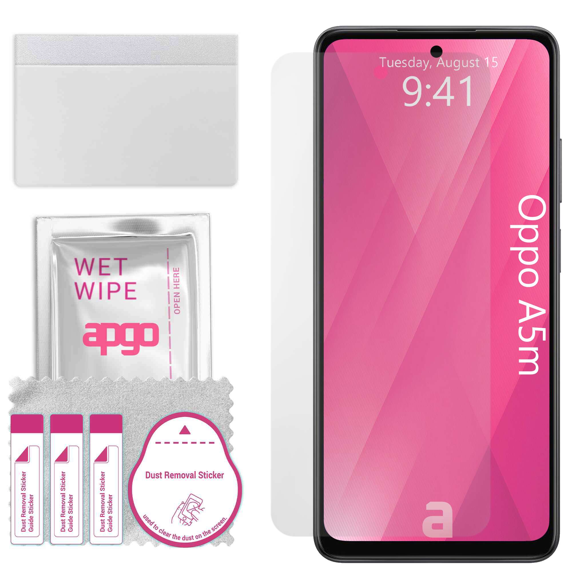 Folie de protectie apgo pentru Oppo A5m – afisare completa, lucioasa, hidrogel, full glue, 5D