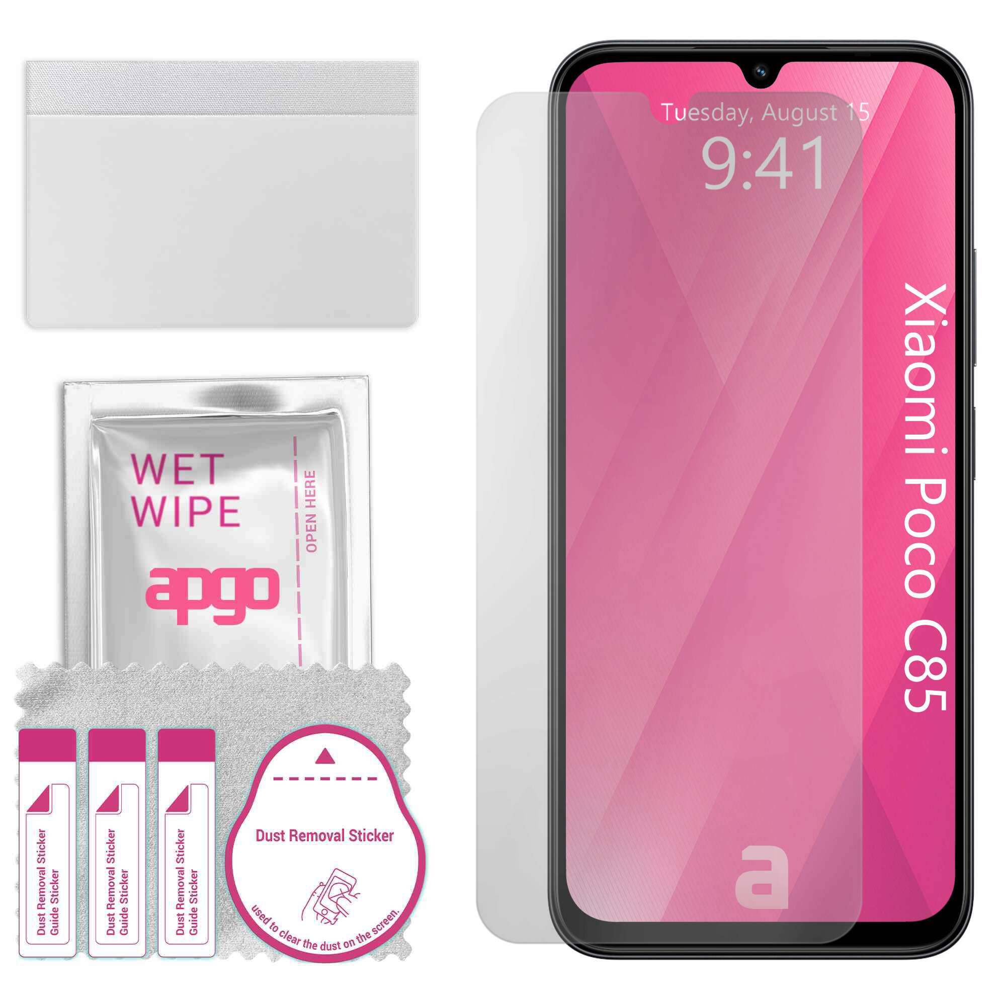 Folie de protectie apgo pentru Xiaomi Poco C85 – afisare completa, lucioasa, hidrogel, full glue, 5D