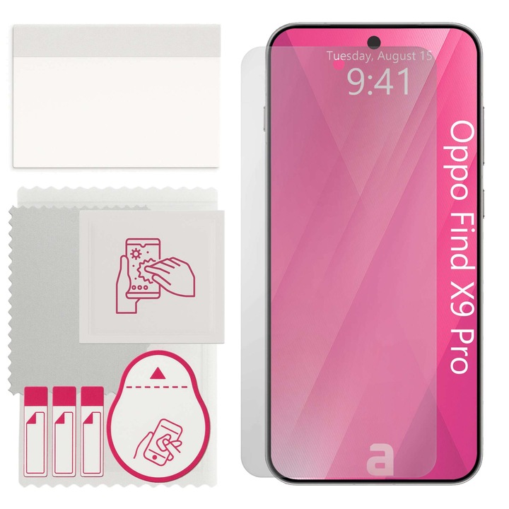 Folie de protectie apgo pentru Oppo Find X9 Pro – afisare completa, lucioasa, hidrogel, full glue, 5D