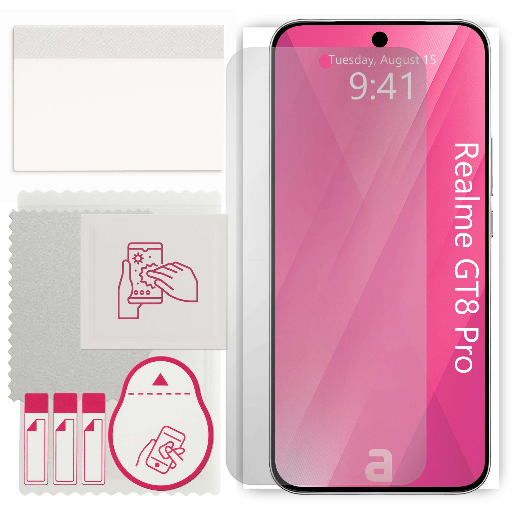 Folie de protectie apgo pentru Realme GT8 Pro – afisare completa, lucioasa, hidrogel, full glue, 5D