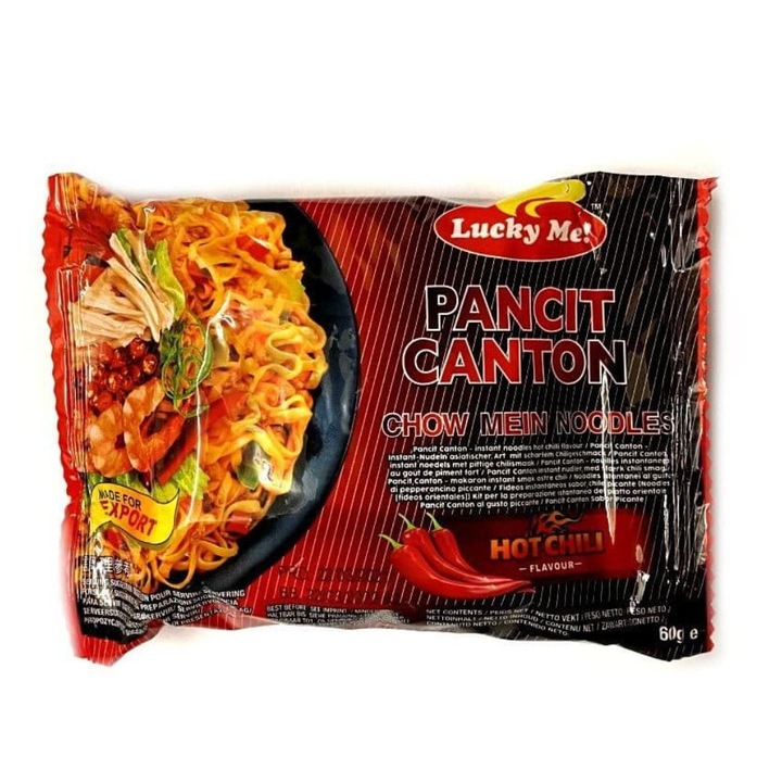Supa instant LUCKY ME Canton Hot Chili, cu taitei, 60g
