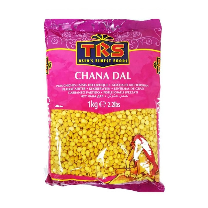 Naut decorticat TRS 1kg, bogat în proteine și fibre, ideal pentru curry-uri și hummus, culoare naturală