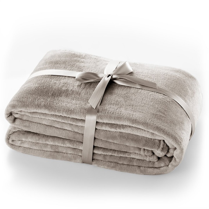 Patura din microfibra model clasic, Mic, 240 g/m2, 220x240 cm, cappuccino